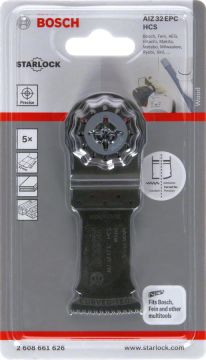 Bosch Starlock Testere Ucu Wood AIZ 32 EPC 32 mm (5 Adet) - 2608661626