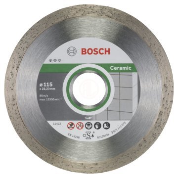 Bosch Elmas Kesme Diski Standard For Ceramic 115x22,23 mm (10 Adet) - 2608603231