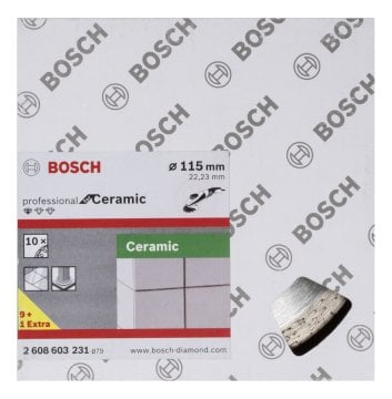 Bosch Elmas Kesme Diski Standard For Ceramic 115x22,23 mm (10 Adet) - 2608603231
