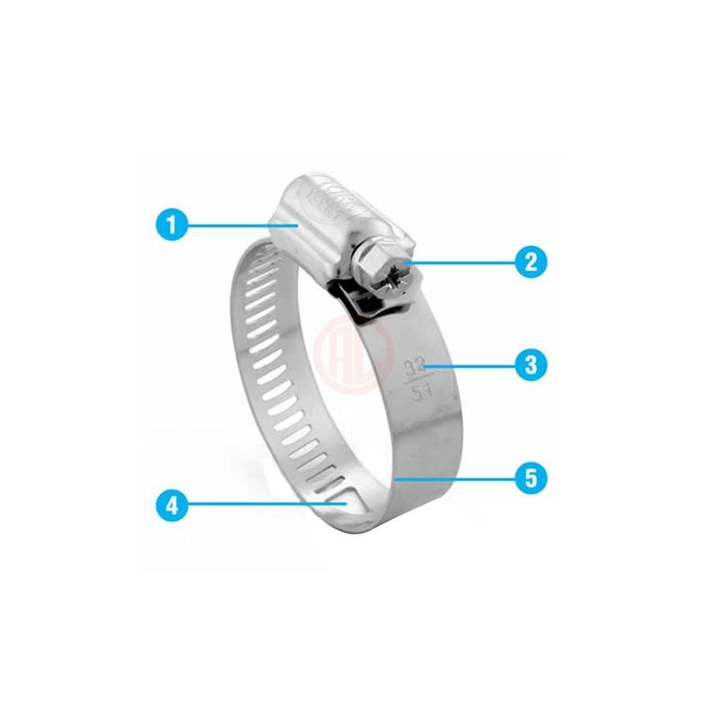 Tork Ayarlı Hortum Kelepçe C Tip 14 mm Band Genişliği 160 - 180 mm 6 5/16 - 7 1/16 inch