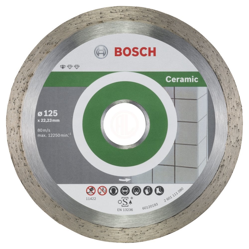 Bosch Elmas Kesme Diski Standard For Ceramic 125x22,23 mm (10 Adet) - 2608603232