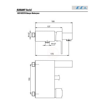 ECA Elegant Banyo Bataryası - 102102278