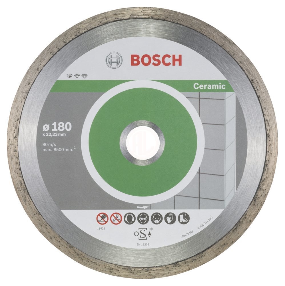 Bosch Elmas Kesme Diski Standard For Ceramic 180x22,23 mm (10 Adet) - 2608603233