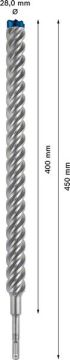 Bosch Kırıcı Delici Uç SDS-Plus-7X Expert 28x450 mm (1 Adet) - 2608900154
