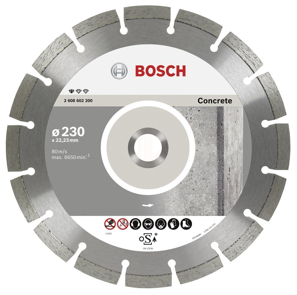 Bosch Elmas Kesme Diski Standard For Concrete 230x22,23 mm (10 Adet) - 2608603243