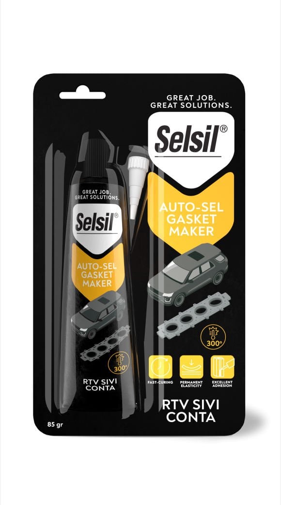 Selsil Auto-Sel RTV Sıvı Conta 85 Gr Tüp Gri