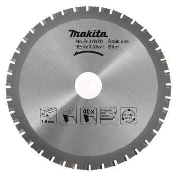 Makita Metal Daire Testere 185x30 mm 40 Diş (B-07870)