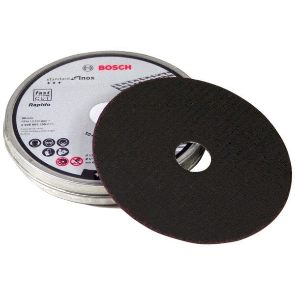 Bosch Kesme Diski Standard For Inox Düz Rapido 115x22,23x1,0 mm (WA 60 T BF) (10 Adet) - 2608603254