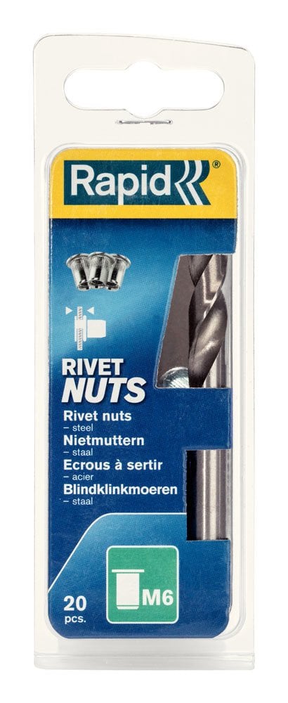 Rapid Çelik Perçin Somun M6 (1 Paket/20 Adet) - 5000673