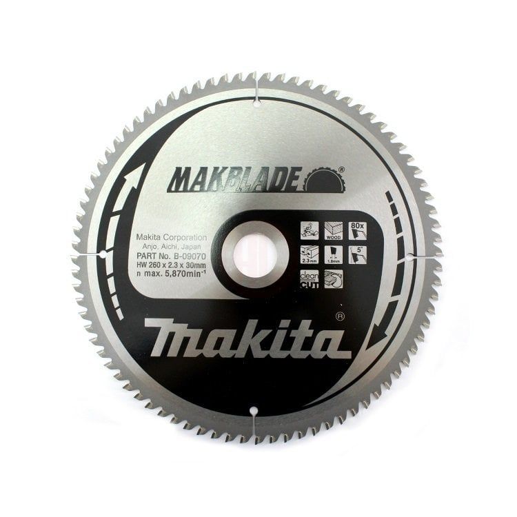 Makita Profesyonel Ahşap Daire Testere 260x30 mm 80 Diş (B-09070)