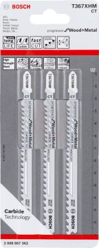 Bosch Dekupaj Testere Bıçağı Progressor For Wood And Metal T 367 XHM 132 mm (3 Adet) - 2608667562