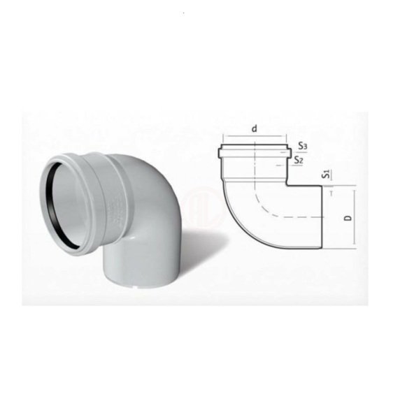 Fırat PVC Dirsek (87° Kapalı) 160 mm - 7011150087