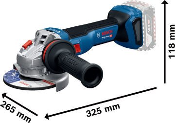 Bosch Gws 18V-11 S Akülü Taşlama (Solo Model) + Bosch Elmas Kesme Diski 125x22,23 mm ve Maxsafety Yüz Koruyucu Tel Örgü Siperlik Hediyeli