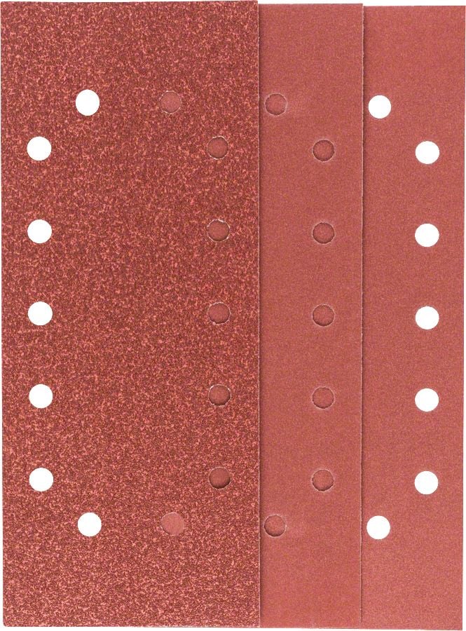 Bosch Titreşimli Zımpara Kağıdı 14 Delik 115x280 mm Set (10 Parça) - 2609256B32
