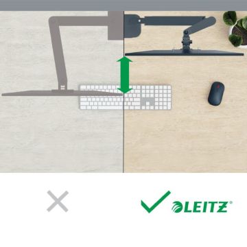 Leitz Ergo Yerden Tasarruf Sağlayan Tekli Monitör Kolu, 64890089, Gri