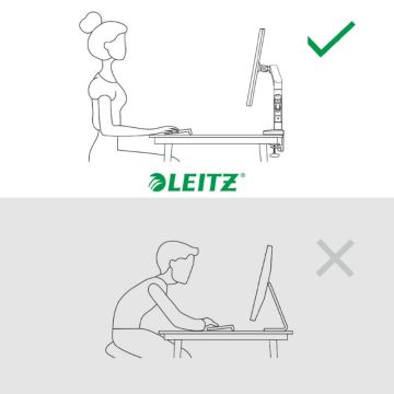 Leitz Ergo Yerden Tasarruf Sağlayan Tekli Monitör Kolu, 64890089, Gri