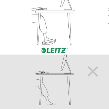 Leitz Ergo Ayarlanabilir Bilgisayar Ayak Desteği, 65030085, Açık Gri