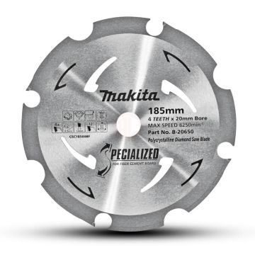 Makita Profesyonel Fibercement Daire Testere 185x20 mm 4 Diş (B-20650)