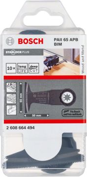 Bosch Starlock Plus Testere Ucu Wood And Metal PAII 65 APB 65 mm (10 Adet) - 2608664494