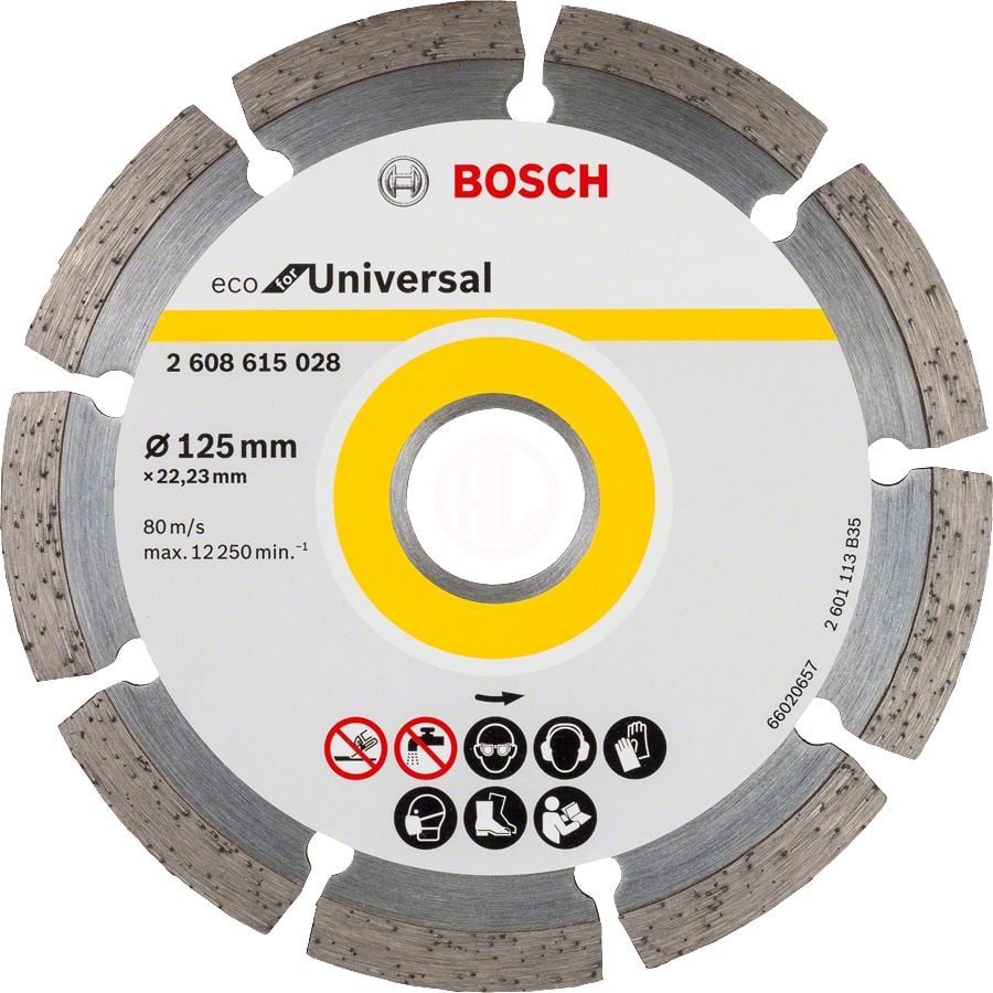 Bosch Elmas Kesme Diski Eco For Universal Segmanlı 125x22,23 mm (1 Adet) - 2608615028