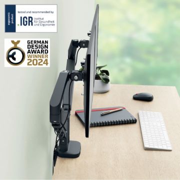 Leitz Ergo Yerden Tasarruf Sağlayan, Bilgisayar Ve Laptop İçin İkili Monitör Kolu, 65370089, Gri
