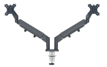 Leitz Ergo Yerden Tasarruf Sağlayan, Bilgisayar Ve Laptop İçin İkili Monitör Kolu, 65370089, Gri