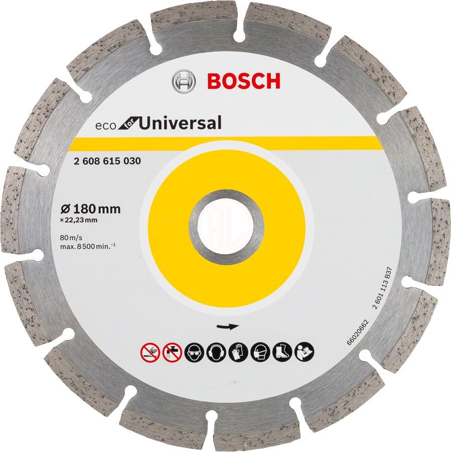 Bosch Elmas Kesme Diski Eco For Universal Segmanlı 180x22,23 mm (1 Adet) - 2608615030