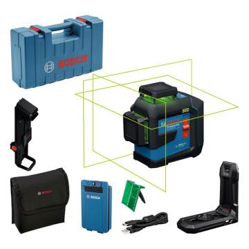 Bosch GLL 80-33 G Pro Çizgi Lazeri + Bosch Profesyonel Şerit Metre 5M 8 Parça ve Koli Kalemi Hediyeli