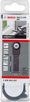Bosch Starlock Max Testere Ucu Wood And Metal MAIZ 32 APB 32 mm (10 Adet) - 2608664497