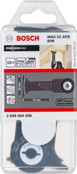 Bosch Starlock Max Testere Ucu Wood And Metal MAII 52 APB 52 mm (10 Adet) - 2608664498
