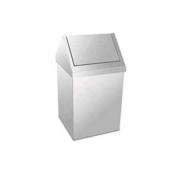 Palex Krom Çatı Kapaklı Çöp Kovası 45 Lt 430 Kalite - 3800-345