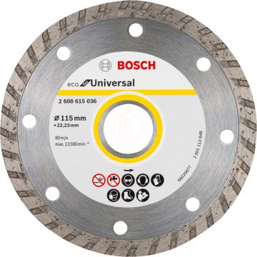 Bosch Elmas Kesme Diski Eco For Universal Turbo 115x22,23 mm (1 Adet) - 2608615036