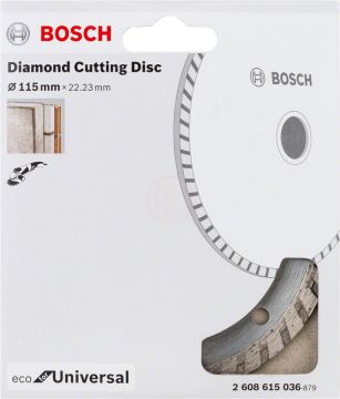 Bosch Elmas Kesme Diski Eco For Universal Turbo 115x22,23 mm (1 Adet) - 2608615036