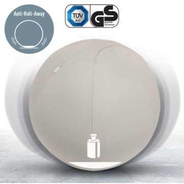 Leitz Active Oturma Topu, Durdurma Fonksiyonlu, Sabit Taban, 65410085, Açık Gri, 55Cm