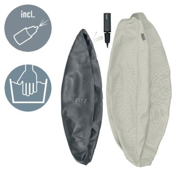 Leitz Active Oturma Topu, Durdurma Fonksiyonlu, Sabit Taban, 65410085, Açık Gri, 55Cm