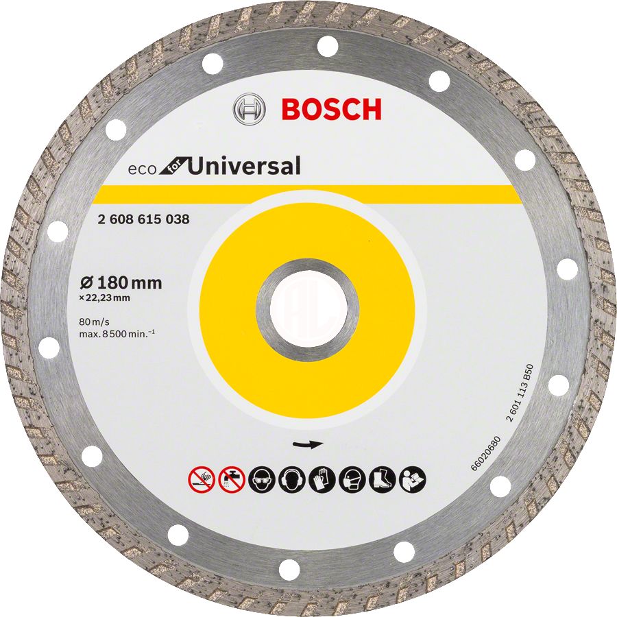 Bosch Elmas Kesme Diski Eco For Universal Turbo 180x22,23 mm (1 Adet) - 2608615038