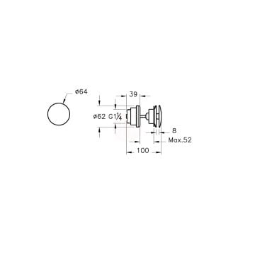 Artema Lavabo Yuvarlak Süzgeci Universal Basmalı Krom - A45149