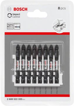 Bosch Vidalama Ucu Çift Taraflı Impact Control PH2-PZ2x65 mm (8 Adet) - 2608522333