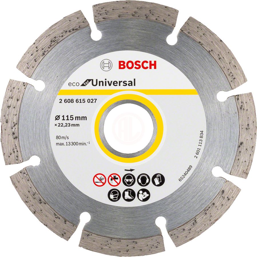 Bosch Elmas Kesme Diski Eco For Universal Segmanlı 115x22,23 mm (10 Adet) - 2608615040