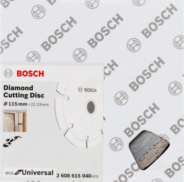 Bosch Elmas Kesme Diski Eco For Universal Segmanlı 115x22,23 mm (10 Adet) - 2608615040