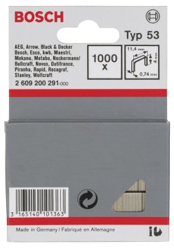 Bosch Zımba Teli 53 Serisi 11,4x0,74x4 mm (1 Paket/1000 Adet) - 2609200291