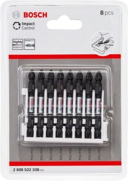 Bosch Vidalama Ucu Çift Taraflı Impact Control PZ2-PZ2x65 mm (8 Adet) - 2608522338