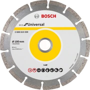 Bosch Elmas Kesme Diski Eco For Universal Segmanlı 180x22,23 mm (10 Adet) - 2608615043