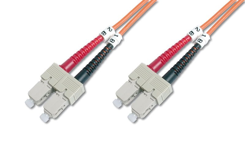 Assmann Digitus Sc-Sc Fiber Optik Patch Kablo, 10 Mt, Multimode, Duplex, 62.5/125