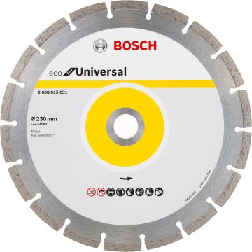 Bosch Elmas Kesme Diski Eco For Universal Segmanlı 230x22,23 mm (10 Adet) - 2608615044