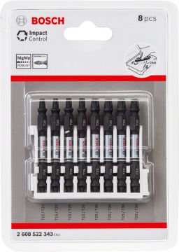 Bosch Vidalama Ucu Çift Taraflı Impact Control T15-T20x65 mm (8 Adet) - 2608522343