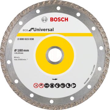 Bosch Elmas Kesme Diski Eco For Universal Turbo 180x22,23 mm (10 Adet) - 2608615047