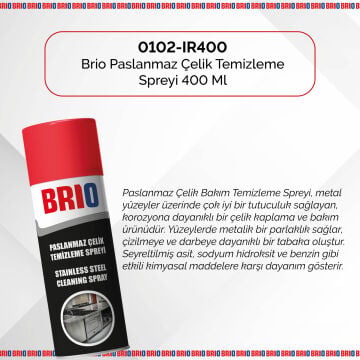 Brio Paslanmaz Çelik Temizleme Spreyi 400 Ml