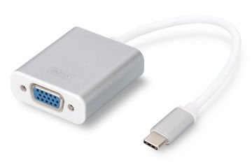 Assmann Digitus Usb 3.0 (Usb Tip C) Vga Grafik Adaptörü Giriş: 1 X Usb Tip C Erkek (Bilgisayar Bağlantısı) Çıkış: 1 X Vga (Hd15) Dişi (Full Hd) Alüminyum