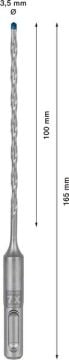 Bosch Kırıcı Delici Uç SDS-Plus-7X Expert 3,5x165 mm (1 Adet) - 2608900056
